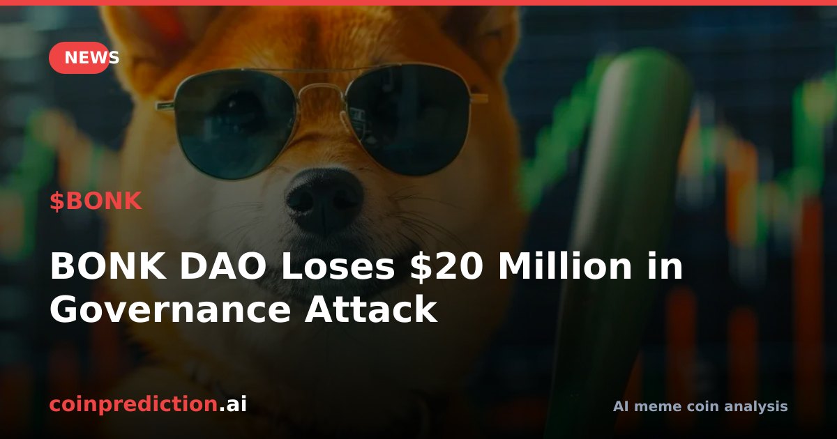 BONK DAO Loses $20 Million in Governance Attack