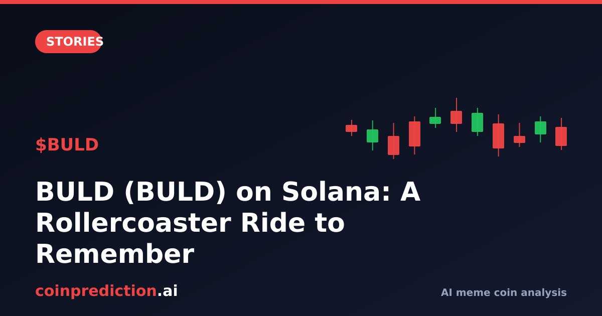 BULD (BULD) on Solana: A Rollercoaster Ride to Remember