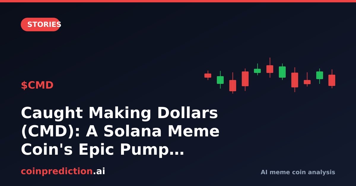 Caught Making Dollars (CMD): A Solana Meme Coin's Epic Pump and Stark Warning