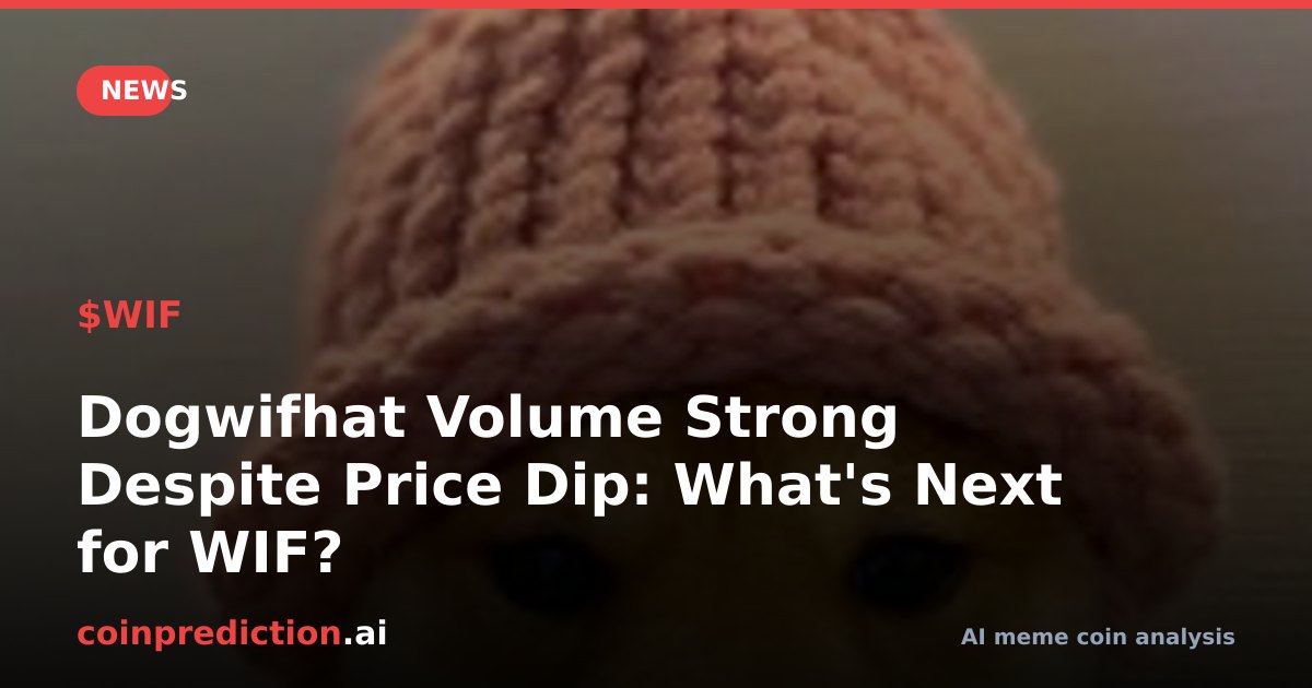Dogwifhat Volume Strong Despite Price Dip: What's Next for WIF?