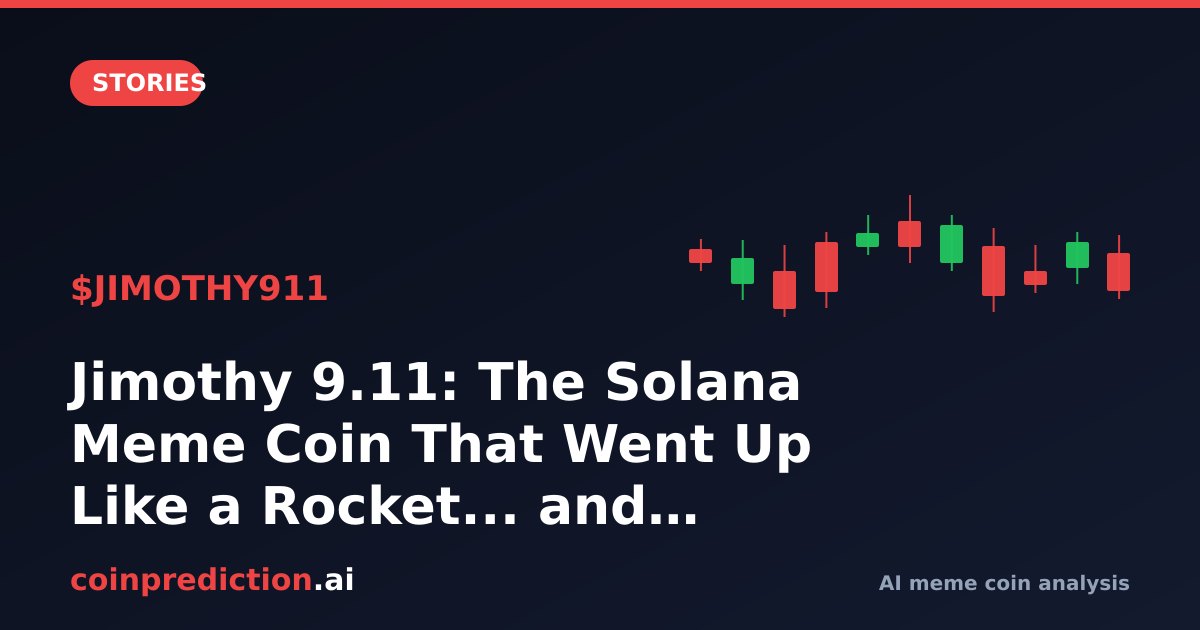 Jimothy 9.11: The Solana Meme Coin That Went Up Like a Rocket... and Why You Should Be Scared