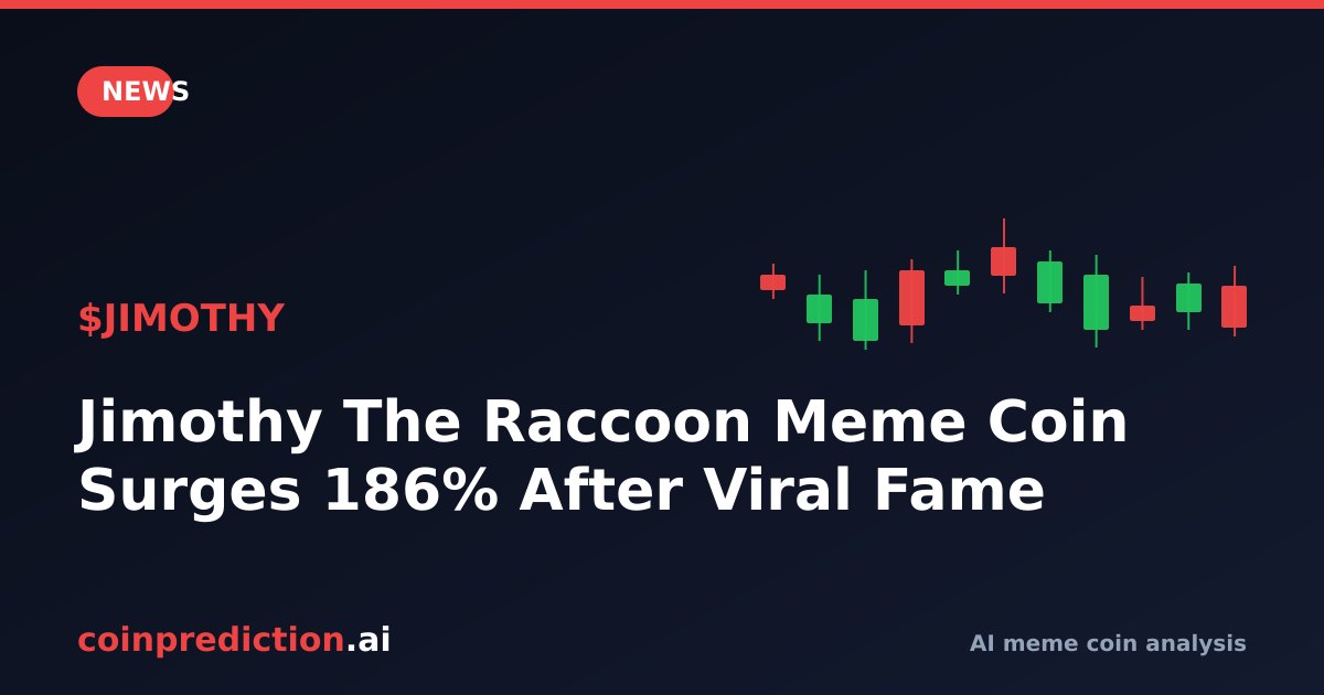 Jimothy The Raccoon Meme Coin Surges 186% After Viral Fame