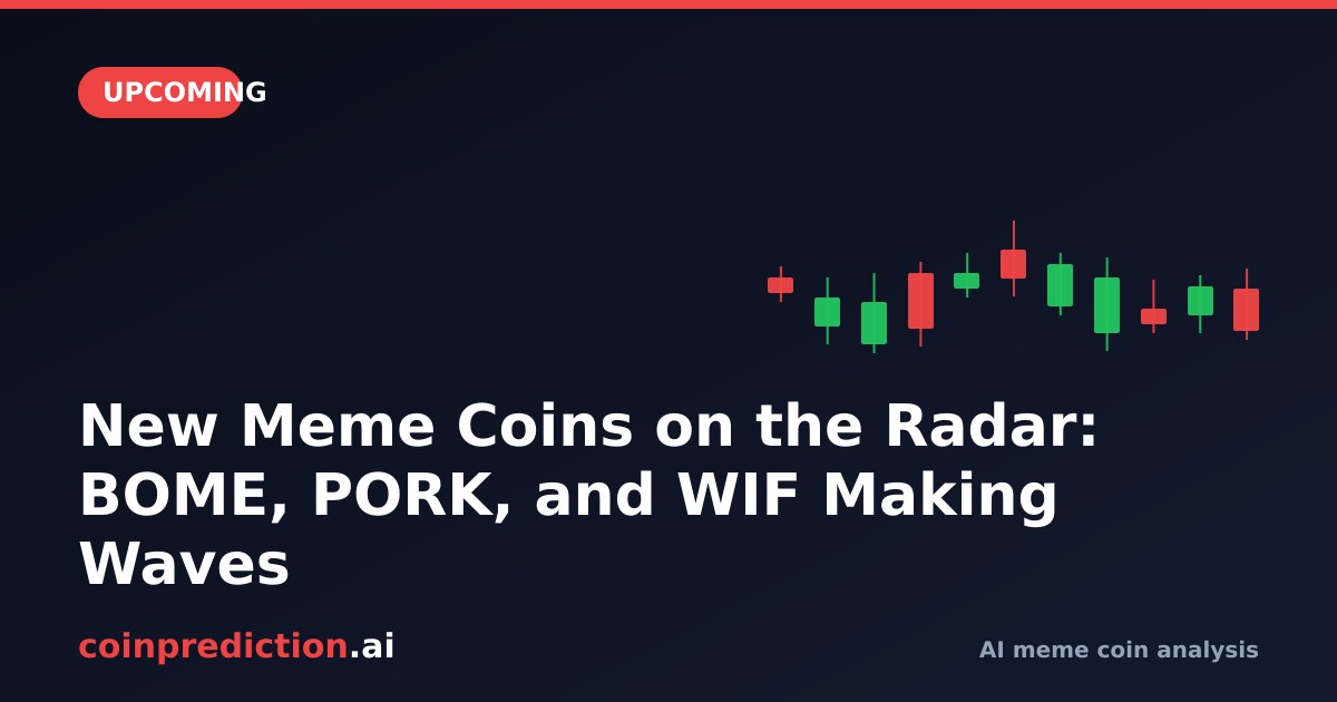 New Meme Coins on the Radar: BOME, PORK, and WIF Making Waves
