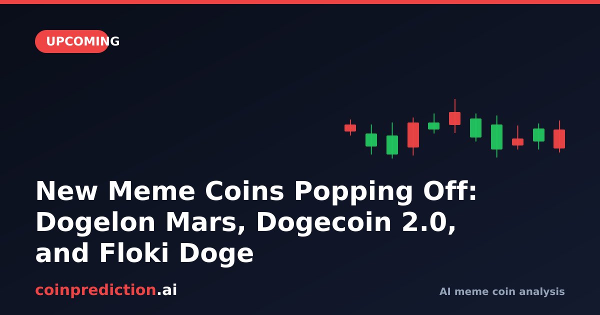 New Meme Coins Popping Off: Dogelon Mars, Dogecoin 2.0, and Floki Doge