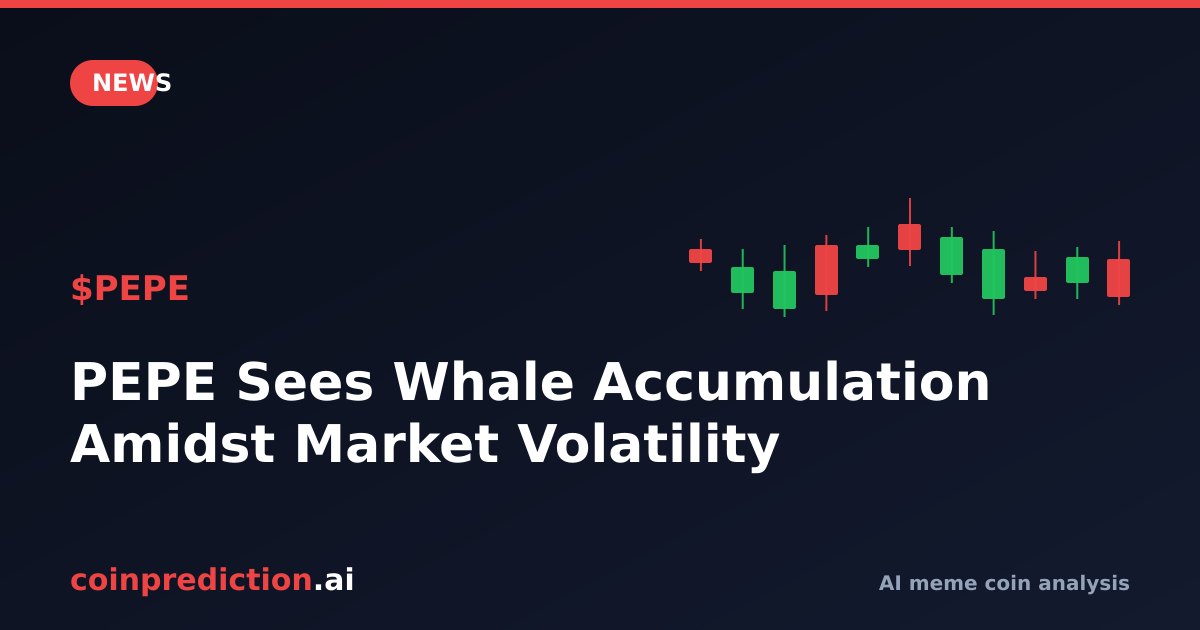 PEPE Sees Whale Accumulation Amidst Market Volatility