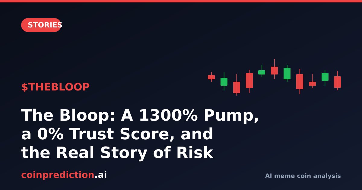 The Bloop: A 1300% Pump, a 0% Trust Score, and the Real Story of Risk