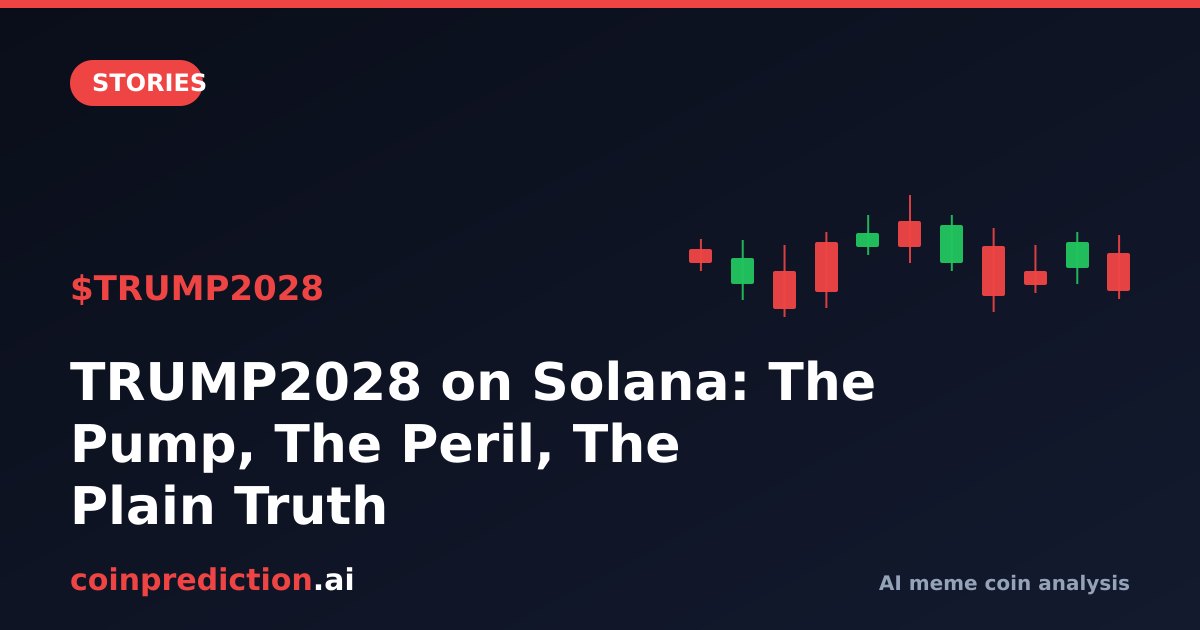 TRUMP2028 on Solana: The Pump, The Peril, The Plain Truth